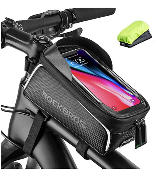 ROCKBROS 017-1BK Borsa telaio bici touchscreen cellulare fino 6.5 pollici