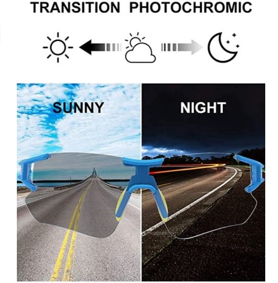 ROCKBROS 10125 Occhiali da sole da ciclismo fotocromatici trasparenti