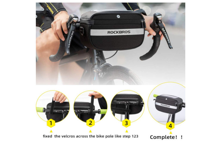 ROCKBROS B27 Borsa manubrio bici PVC touchscreen portacellulare 4,5L