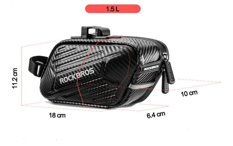 ROCKBROS B59 Borsa sella bici impermeabile ca. 1,5L