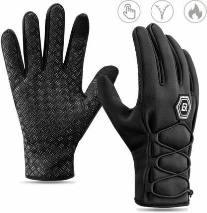 ROCKBROS Guanti da ciclismo Donna Uomo Guanti invernali Touch Screen antivento