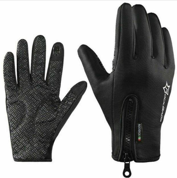 ROCKBROS Guanti da ciclismo Donna Uomo Guanti invernali Touch Screen antivento