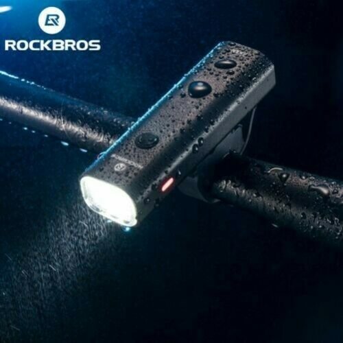 ROCKBROS Bike Light Rain Cover USB LED 2000mAh Luce frontale