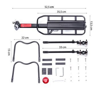 ROCKBROS HJ1009 Portabagagli bici carico max. 50kg 24-29 pollici