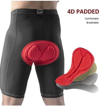 ROCKBROS Pantalonicini corti unisex per ciclismo elastici perspiranti e si asciugano in fretta con cuscinetto per sedile in 3D