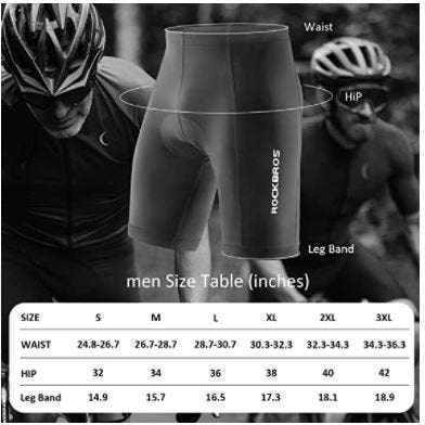 ROCKBROS Pantalonicini corti unisex per ciclismo elastici perspiranti e si asciugano in fretta con cuscinetto per sedile in 3D