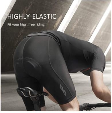 ROCKBROS Pantalonicini corti unisex per ciclismo elastici perspiranti e si asciugano in fretta con cuscinetto per sedile in 3D