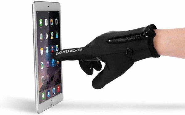 ROCKBROS Guanti Moto Guanti Ciclismo Invernali Touchscreen Impermeabili