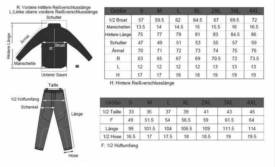 ROCKBROS Set giacca e pantaloni da ciclismo invernali