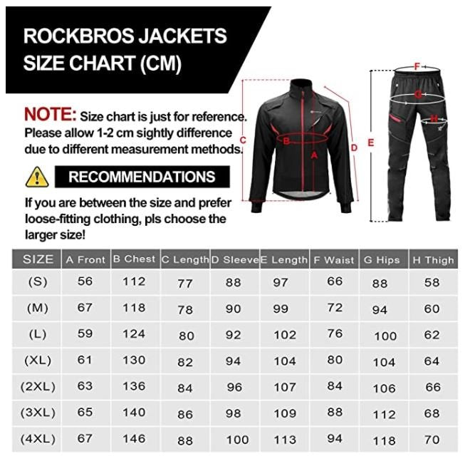 ROCKBROS Set giacca e pantaloni da ciclismo invernali