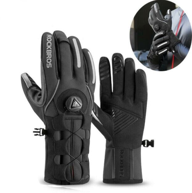 ROCKBROS Guanti da Sci Invernali Guanti SBR Bicicletta Moto Antivento M-2XL